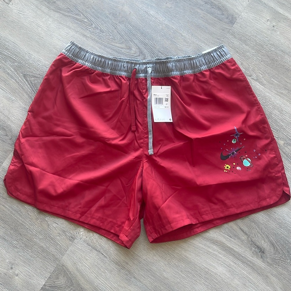 Nike men’s Woven Flow LT Shorts DV9620-636 Red/Grey